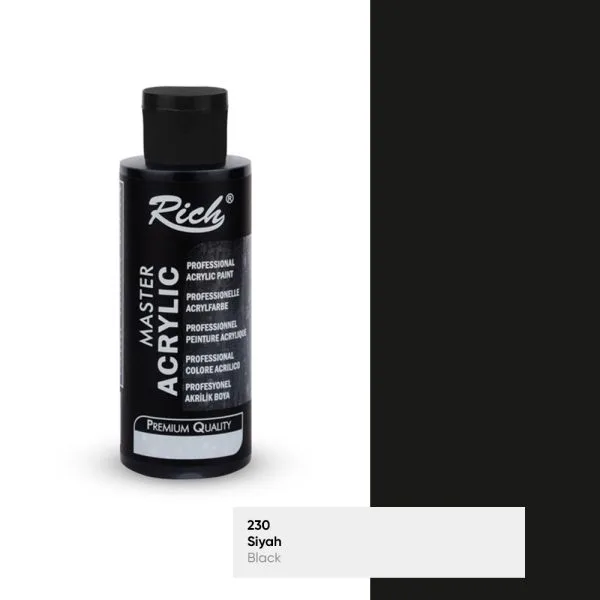 Rich 120 Cc Master Akrilik Boya Siyah 120-230