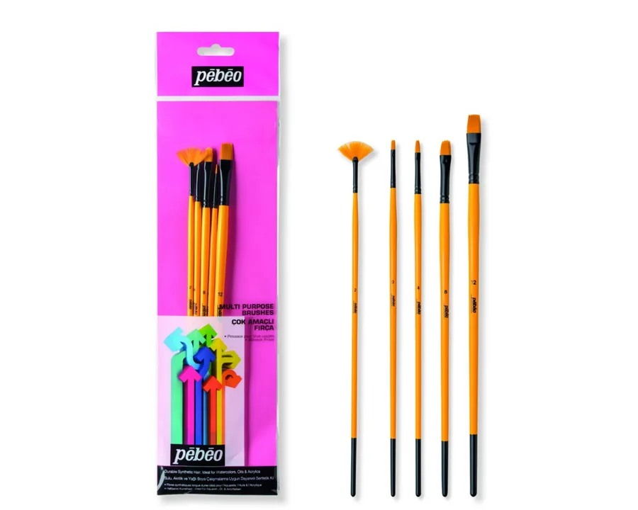 Pebeo Fırça Seti Akrilik 5"li (0-2-4-8-12) Set-13