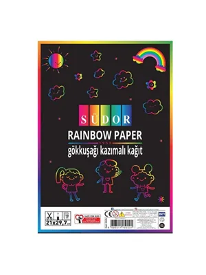 Südor A4 Gökkuşağı Kazımalı Kağıt (sihirli Kağıt) 10"lu Sk24