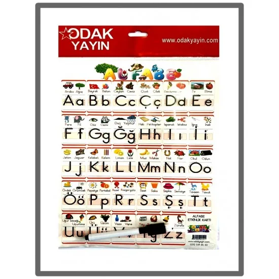 Odak A4 Türkçe Alfabe Kartı 10 Lu 777-019