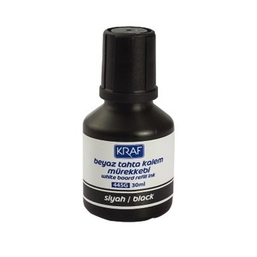 Kraf 445g 30 Ml Beyaz Tahta Kalemi Mürekkebi Siyah