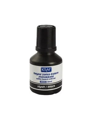 Kraf 445g 30 Ml Beyaz Tahta Kalemi Mürekkebi Siyah