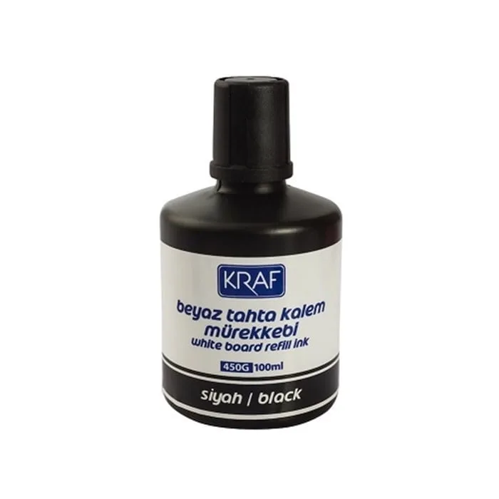 Kraf 450g 100 Ml Beyaz Tahta Kalemi Mürekkebi Siyah