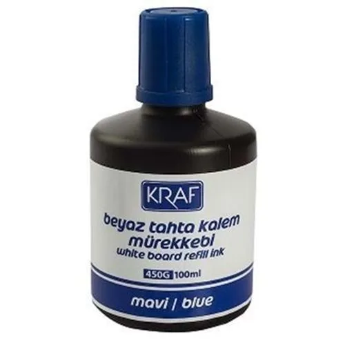 Kraf 450g 100 Ml Beyaz Tahta Kalemi Mürekkebi Mavi
