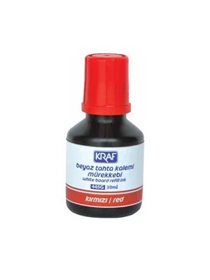 Kraf 445g 30 Ml Beyaz Tahta Kalemi Mürekkebi Kırmızı
