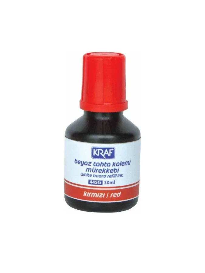 Kraf 445g 30 Ml Beyaz Tahta Kalemi Mürekkebi Kırmızı