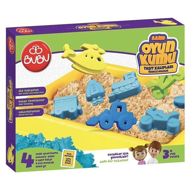 Bubu 1000gr Oyun Kumu Büyük Havuzlu Araç Kalıplar Ku0054