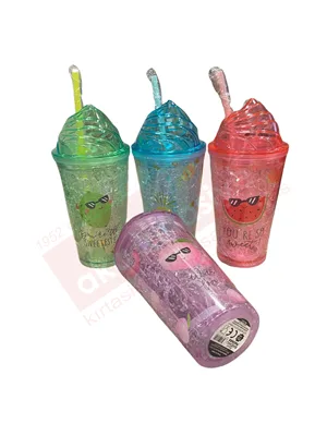 Mikro Fruit Cream 450 Ml Pipetli Bardak Matara Pm-2012