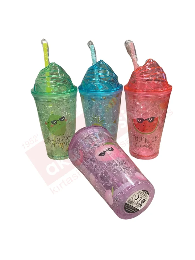 Mikro Fruit Cream 450 Ml Pipetli Bardak Matara Pm-2012