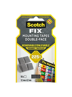 Scotch Fix 12.7x12.7mm Çift Taraflı Yapışkan Kareler 64"lü 108