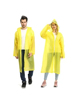 Rainwalker Eva Kumaş Kapüşonlu Yağmurluk Sarı Rw-y09-sr