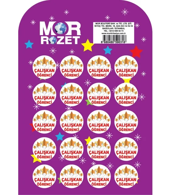 Mor Çanta Rozeti Çalışkan Öğrenci
