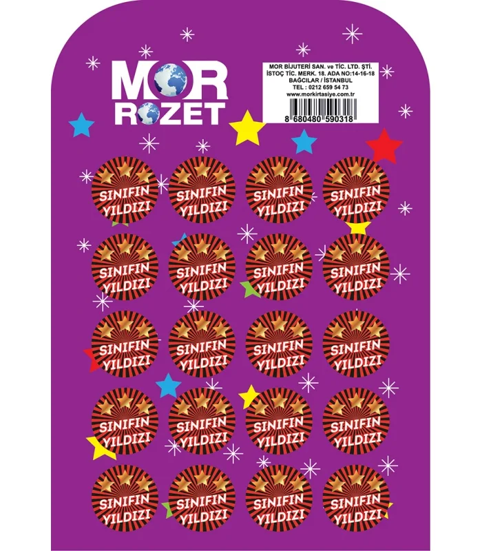 Mor Çanta Rozeti Sınıfın Yıldızı