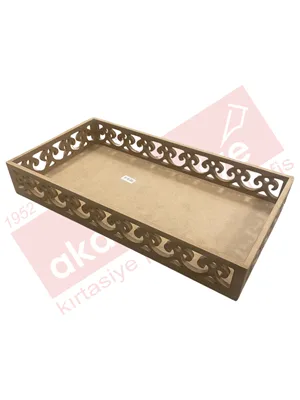 Aka Ahşap 46x24x7 Orta Boy Tepsi Tp 93