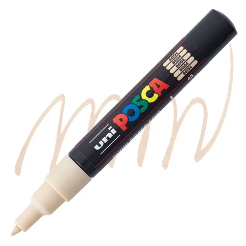 Uni Posca 0.7 Su Bazlı Poster Markörü Beige Pc-1m