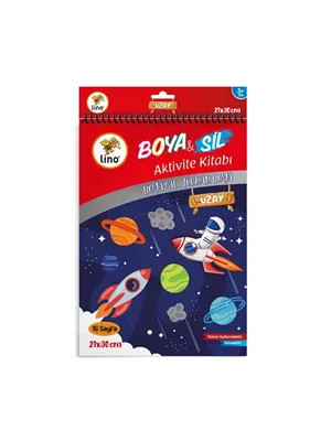 Lino Boya Sil, Tekrar Boya Aktivite Kitabı Uzay Bs-1005