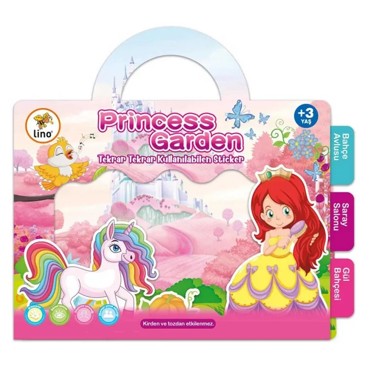 Lino Tekrar Tekrar Kullanılabilen Sticker Seti Princess Garden Ls-301