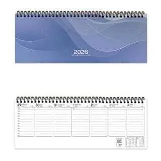 Keskin Color 12x33.5 Cm Aj-65 Spiralli Haftalık Masa Ajandası Mavi 600139-99 (2026)