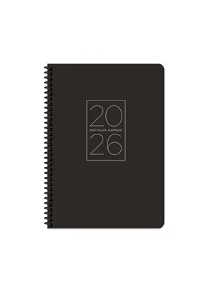 Keskin Color 20x28 Spiralli Haftalık Ajanda Siyah 600170-99 (2026)