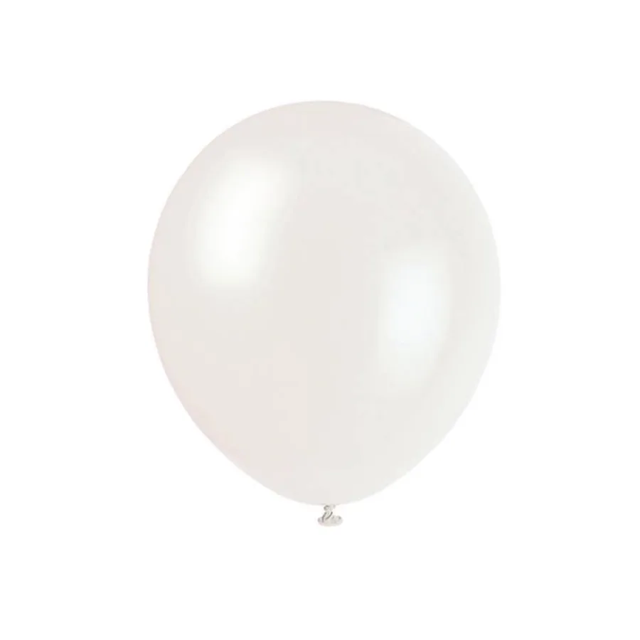 Nedi Düz Renk Balon 10"lu Beyaz 12935