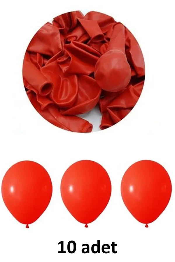 Nedi Metalik Balon 10"lu Kırmızı 12963