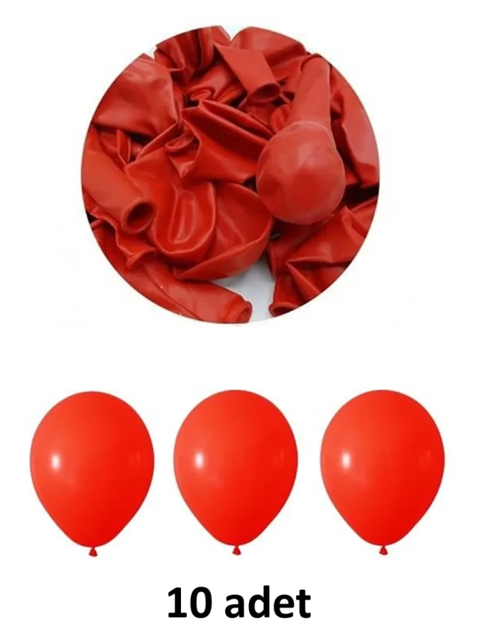 Nedi Metalik Balon 10"lu Kırmızı 12963