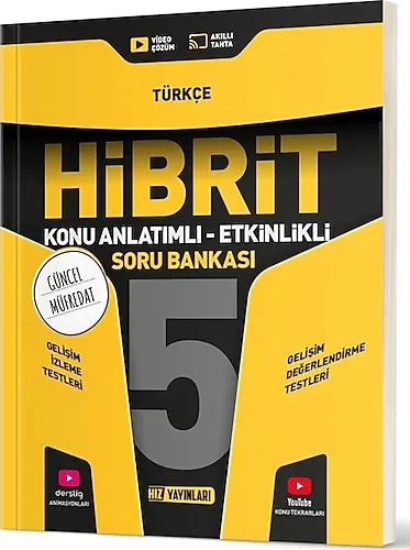 Hız Yay.-5.sınıf Hibrit Türkçe Konu Anlatımlı Etkinlikli Soru Bankası 2425