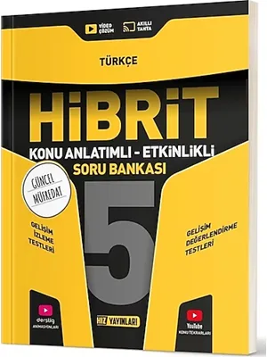 Hız Yay.-5.sınıf Hibrit Türkçe Konu Anlatımlı Etkinlikli Soru Bankası 2425