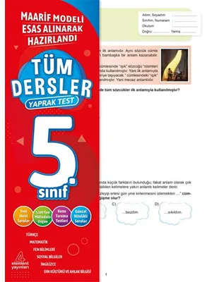 Element Yay.-5.sınıf Tüm Dersler Yaprak Test 2425