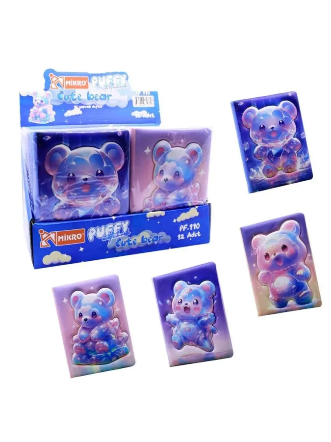 Mikro 13x18 Puffy Not Defteri 96 Yp Cute Bear Pf-110
