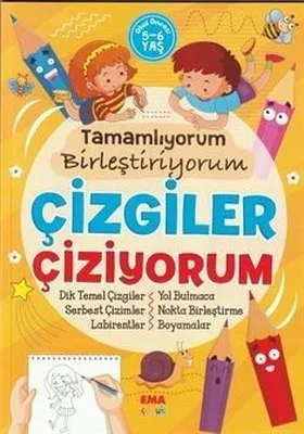 Çizgiler Çiziyorum 5-6 Yaş - Ema Çocuk Yayınları