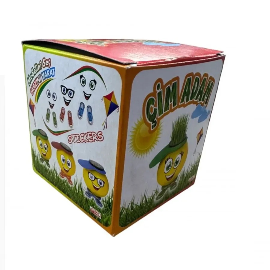 Elif Emoji Stickerlı Çim Adam