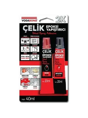 Vodabond 20ml+20ml 2k Rapid Çelik Epoksi Yapıştırıcı Gri 48086