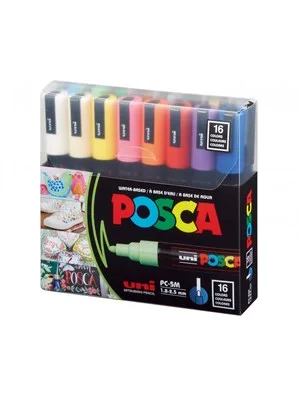 Uni Posca 0.7 Su Bazlı Markör Kalem Ana Renkler 8"li Pc-1m 8c
