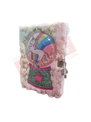 Misyon 15x21 Peluş Kilitli Hatıra Defteri Panda Msy-5650