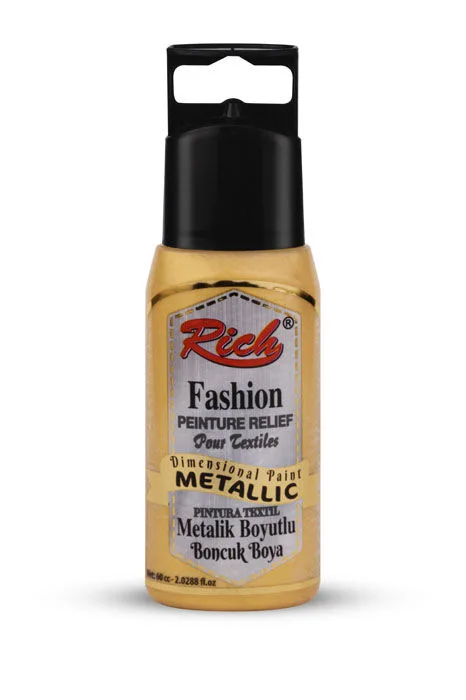 Rich 60 Cc Metalik Boyutlu Boncuk Boya Altın 02594