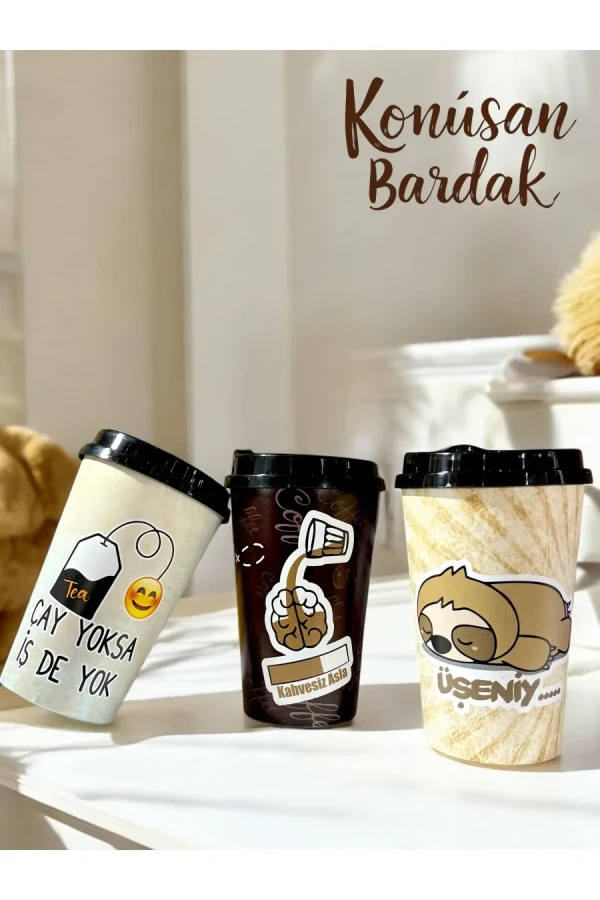 Sasta 400 Ml Baskılı Konuşan Kahve Bardağı 607760