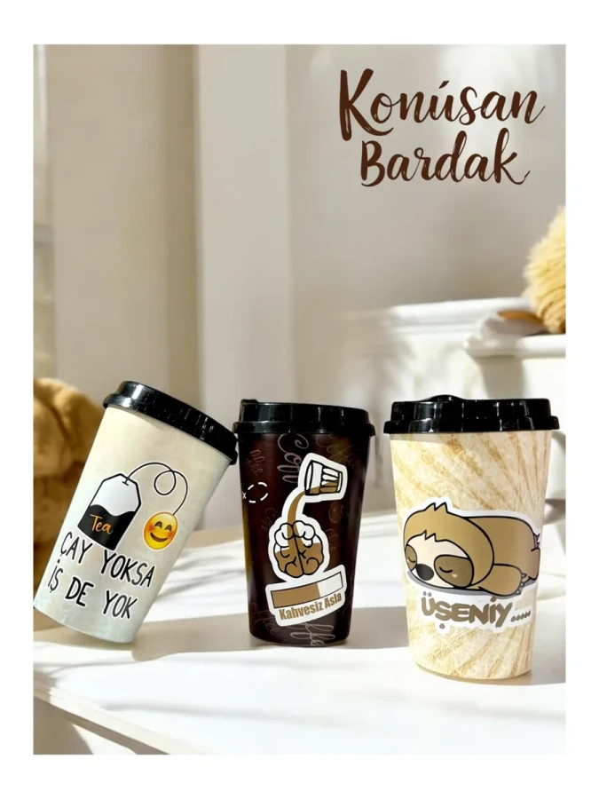 Sasta 400 Ml Baskılı Konuşan Kahve Bardağı 607760