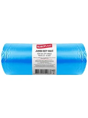 Umut 80x110 Cm Özel Jumbo Boy Çöp Poşeti Mavi 10"lu J-250