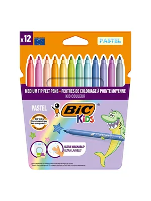 Bic Kıd Couleur Keçeli Boya Kalemi Pastel Renkler 12 Li 520084