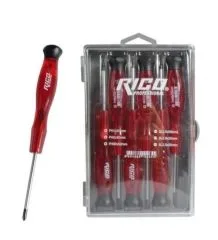 Rico 003-kk1969 3 Düz 3 Yıldız Uçlu 6 Lı Saatçi Tornavida Seti