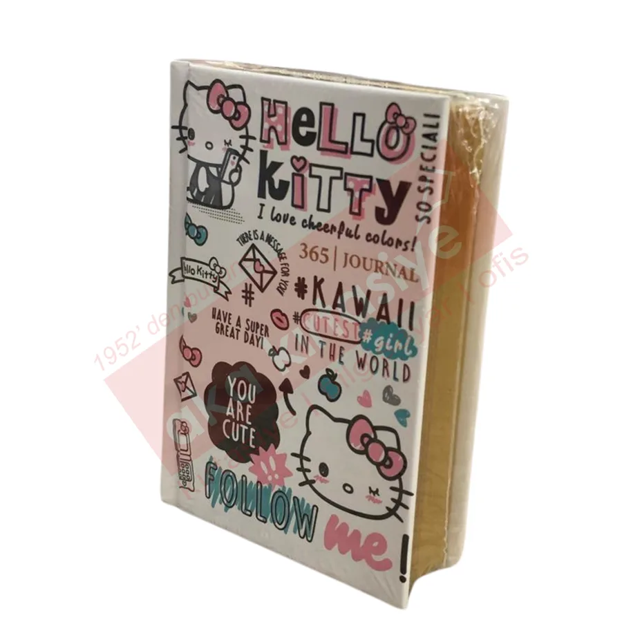 Victorias Journals A7 Hello Kitty Çizgili Günlük 368 Sayfa 525-1990