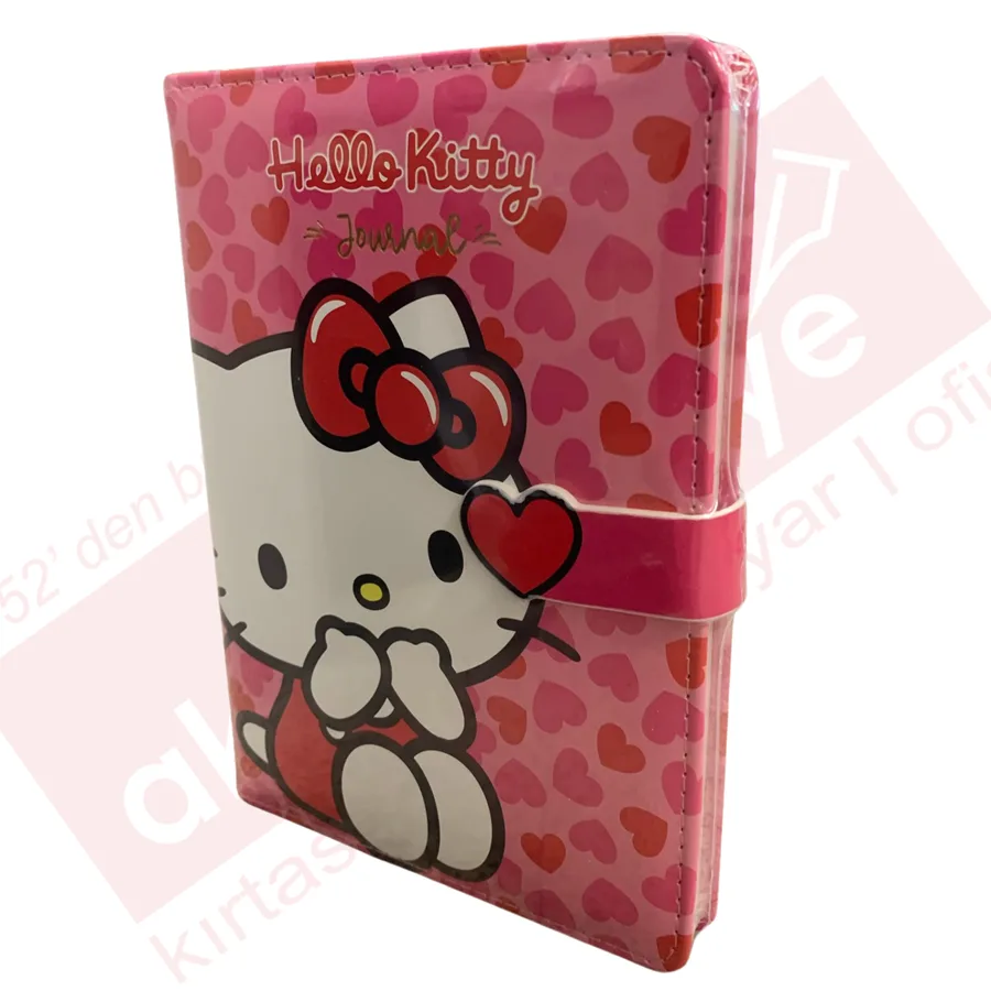 Victorias Journals 13x18 Hello Kitty Çizgili Mıknatıslı Günlük 224 Sayfa 525-2027