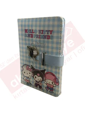 Victorias Journals A6 Hello Kitty And Friends Çizgili Kilitli Günlük 192 Sayfa 525-2021