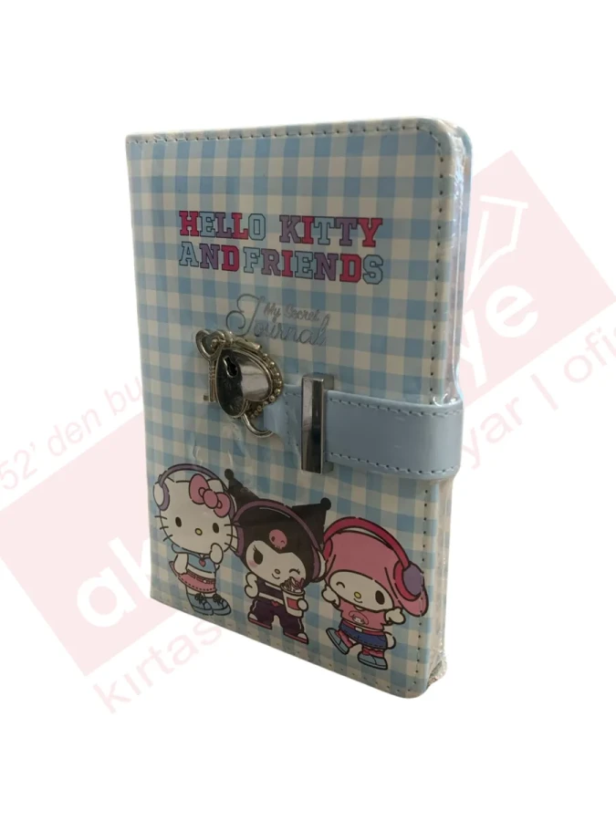 Victorias Journals A6 Hello Kitty And Friends Çizgili Kilitli Günlük 192 Sayfa 525-2021