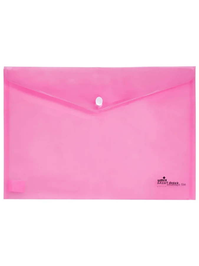 Umix A4 Çıtçıtlı Zarf Dosya Pembe U1120n-pe-eko