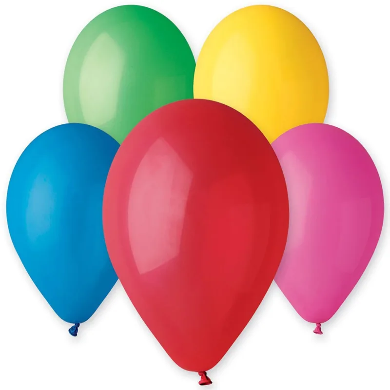 Gemar 13" Düz Renk Balon Karışık 100"lü
