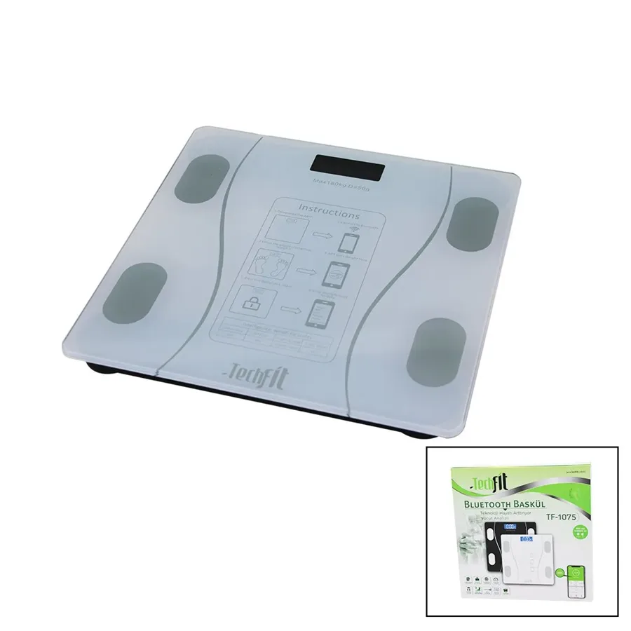 Techfit Tf-1075 Bluetoothlu Dijital Göstergeli Baskül