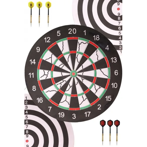Delta Flocked Dart Seti (6x18 Gr İğne Uçlu Ok+18" Tahta) Sdf76