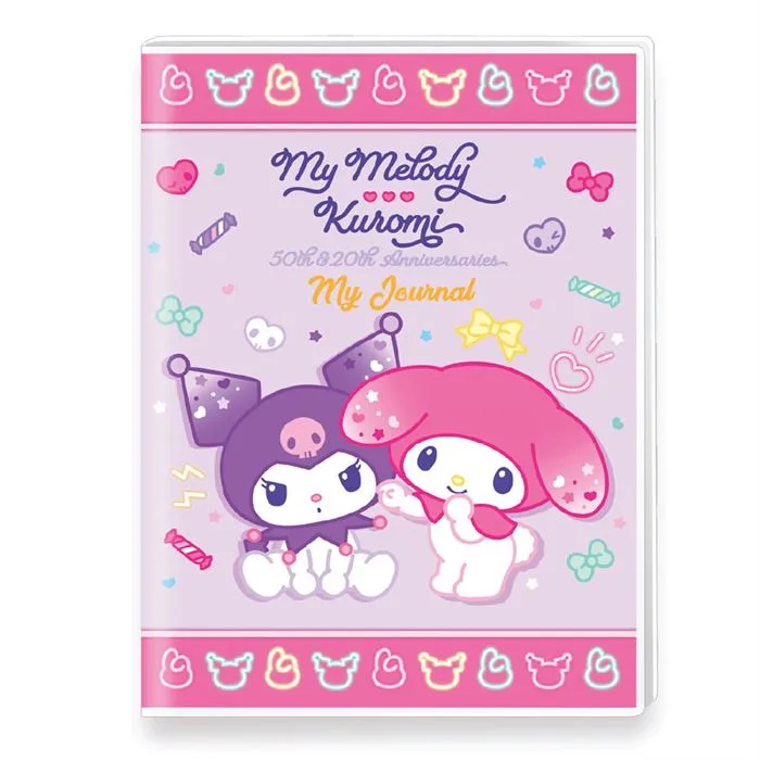 Victorias Journals A7 My Melody ve Kuromi Çizgili Günlük 128 Sayfa 525-1996